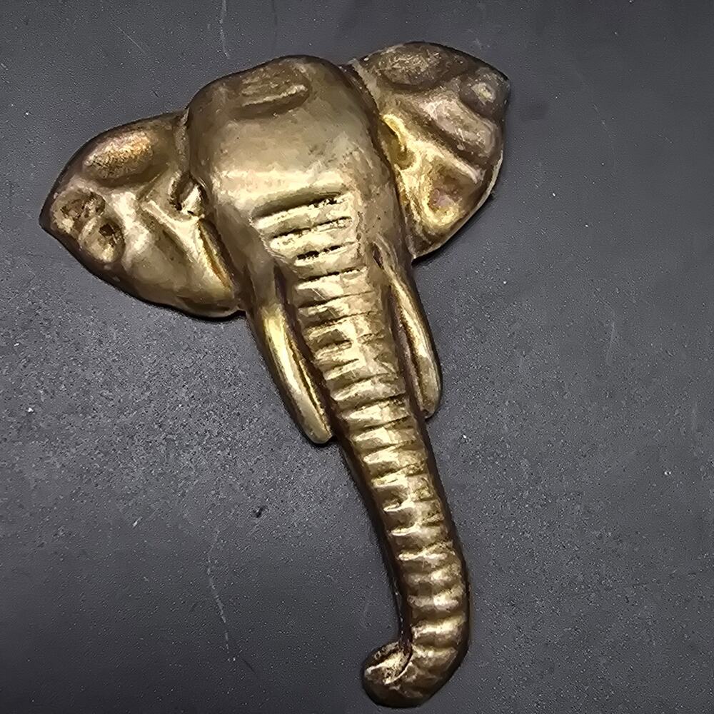 925 Mexico Silver Elephant Brooch Safari Themed Vintage Jewelry
